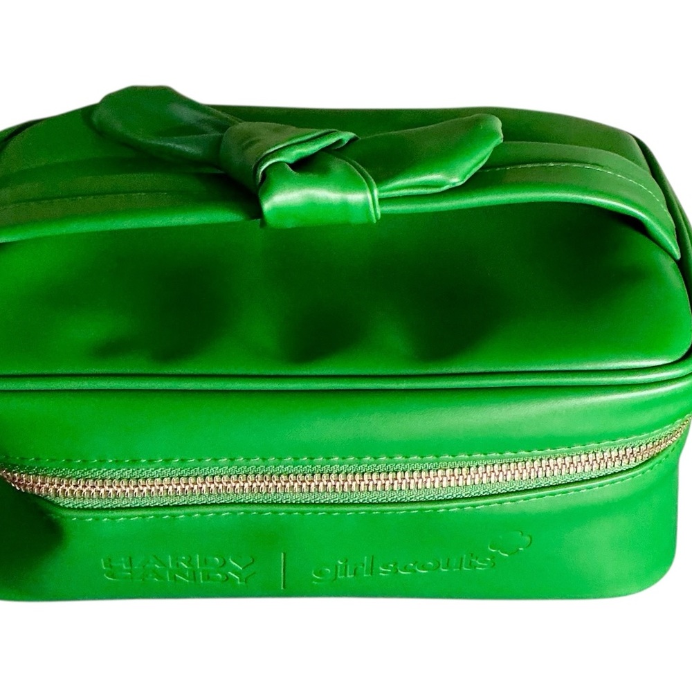 Candy Green girl Scout Cosmetic Bag with Glossy Finish